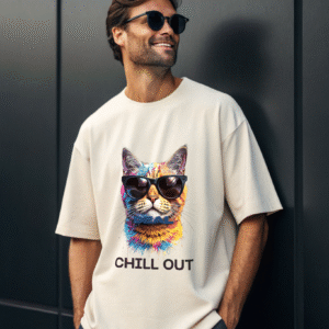 Chill Cat Vibes Oversized T-Shirt